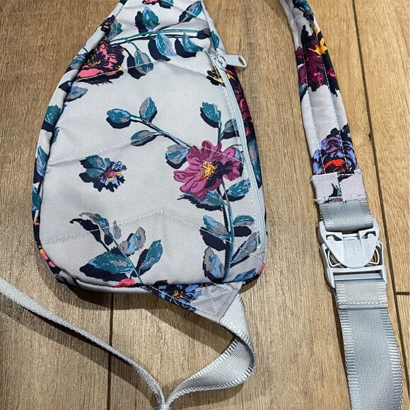 Vera Bradley Blue Floral Sling Backpack- ReActive - Picture 2 of 4